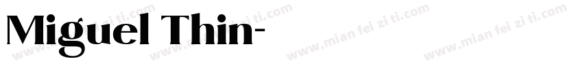 Miguel Thin字体转换